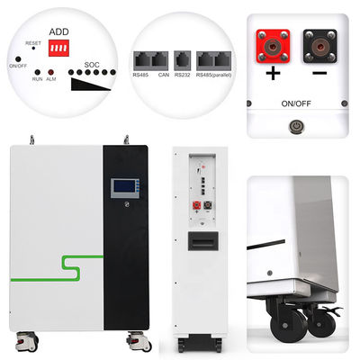 51.2V Bateria de lítio de armazenamento de energia montada na parede 48V 340Ah Lipo4 60kW