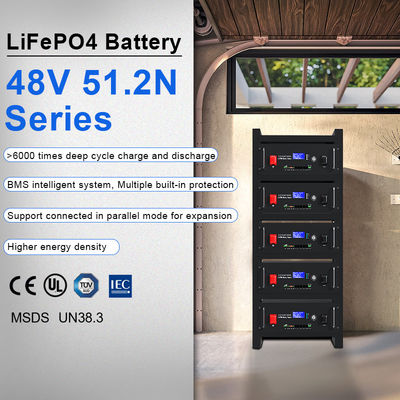 Dimensão personalizada 48v Bateria de lítio montada em rack para solução de armazenamento de energia solar em rack doméstico
