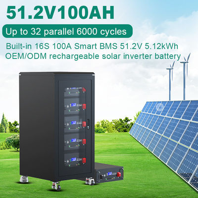 Dimensão personalizada 48v Bateria de lítio montada em rack para solução de armazenamento de energia solar em rack doméstico