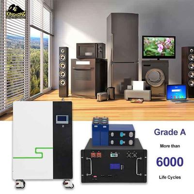 Montado na parede 48V 51.2V 280ah 300ah 304ah 320ah Sistema de armazenamento de energia de bateria solar híbrida