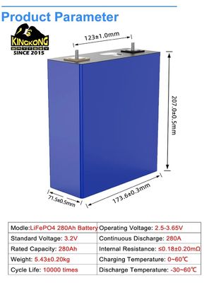 280Ah 314Ah Prismatic LiFePO4 Battery Cell para soluções de armazenamento de energia solar OEM