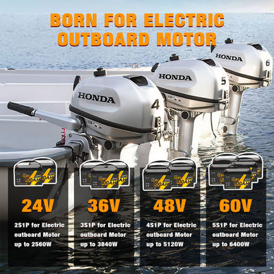 Pacote de baterias Lifepo4 12V 24V 36V 48V 60V Volt Pacote de baterias de íons de lítio para barco RV Camper Car