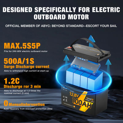 Pacote de baterias Lifepo4 12V 24V 36V 48V 60V Volt Pacote de baterias de íons de lítio para barco RV Camper Car