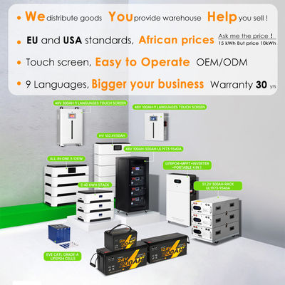 Potentes baterias de lítio 10 kW 30 kW 220 V