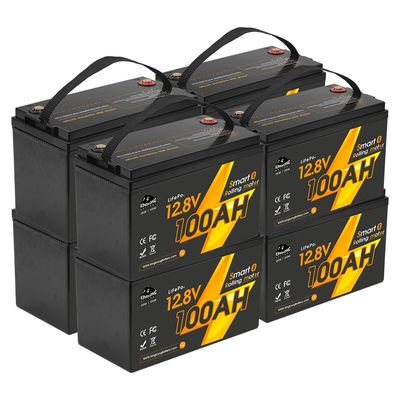 12V 12.8V 24V 48V Volt 100Ah 120Ah 200Ah 300Ah 400Ah Recarregável Lifepo4 Deep Cycle Li Lithium Ion Battery Pack Selado