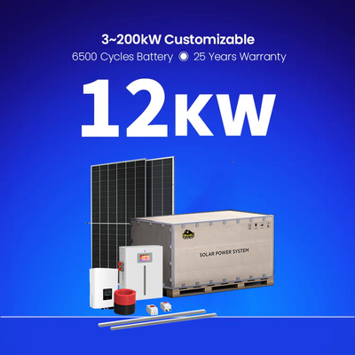 Híbrido On-Grid Off-Grid 5kw/10kw Sistema de Energia Solar Casa Kit de Painéis Solares Monocristalino Silício Policristalino Painéis de Silício