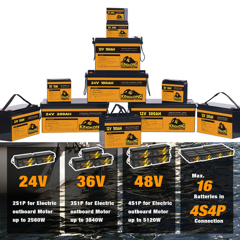 Saída 12V 24 48V Volt 5 7 9 12 14 18 20 24 28 35 50 100 110 120 150 200 300Ah Amp Hora Hr Ciclo profundo Vida útil