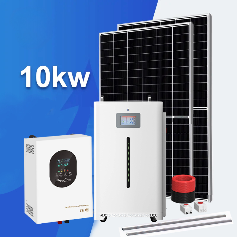 Conversão Eficiente de Bateria de Lítio de 51,2 Volts, Kit de Sistema de Armazenamento de Energia Solar Off-Grid de 10KW para Sistema de Energia Solar Doméstico