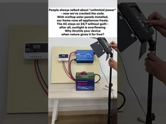 Depois de instalar o Solar Power Backup for House, a nossa casa pode funcionar todos os aparelhos gratuitamente