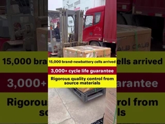 Chegaram 15000 novas baterias de iões de lítio, garantindo mais de 3000 ciclos de utilização.