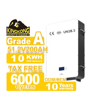 Bateria híbrida Powerwall Lifepo4 Home Bateria 48V 200ah 10Kwh 51.2v 300ah Baterias de íons de lítio com WIFI