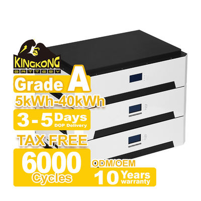 Growatt 51.2v 10kwh 20kwh 30kwh 50kwh Lifepo4 Iões de lítio Sistema solar doméstico empilhável