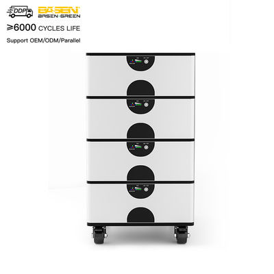 Long Cycle Life 51.2V 100ah Lifepo4 Bateria para sistema de armazenamento de energia empilhável OEM