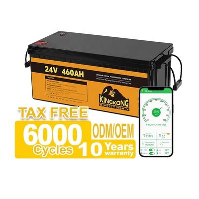 24V 50Ah 60Ah 100Ah 200Ah 230Ah 300Ah 400Ah 460Ah Bateria de Lítio de Ferro LifePo4 com BMS