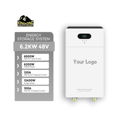 3Inversor solar monocristalino de silício de saída dupla de.6KW com bateria de lítio de 24V 100Ah