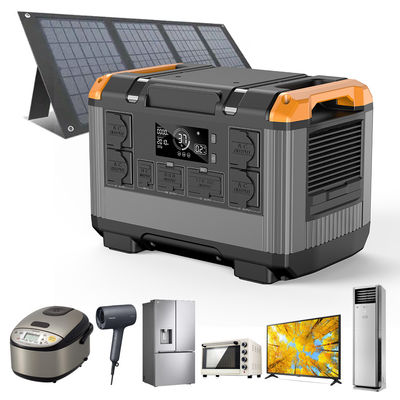 Estação eléctrica de emergência ao ar livre de 2400w com bateria LiFePO4 e tempo de carregamento rápido