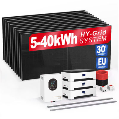 6Kw 10Kw 20Kw 30Kwh Solar Off Grid Bateria solar Armazenamento de energia Sistemas de energia para casa Ac aquecedor solar luzes TV Bateria Pack